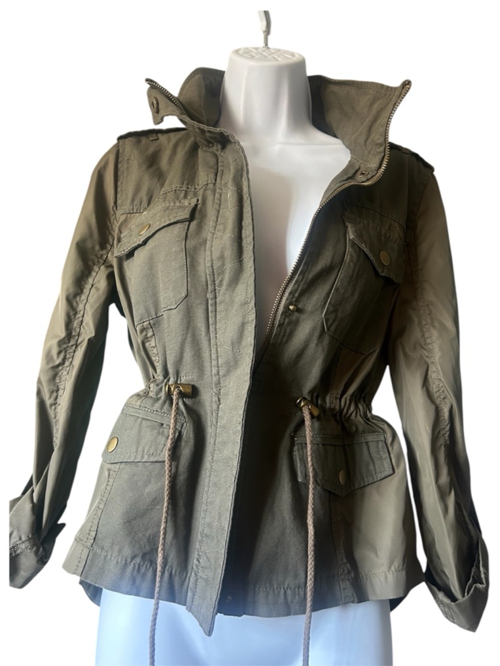 American Rag Olive Utility Drawstring Jacket